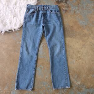 Levi's 501 Jeans Mens Size 32 x 32 Medium Wash Straight Leg Button Fly Mexico